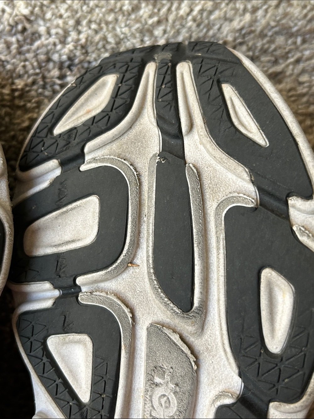 Used women’s Hoka Black Athletic Running Shoes with White Logo - Picture 9 of 11